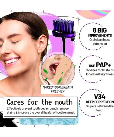 V34 Teeth Whitening Toothpaste Purple Teeth Whitening Toothpaste Whitening Foam Toothpaste to Remove Stains Improves Teeth Shine and Fresh Breath. - Buy Online on GoSupps.com