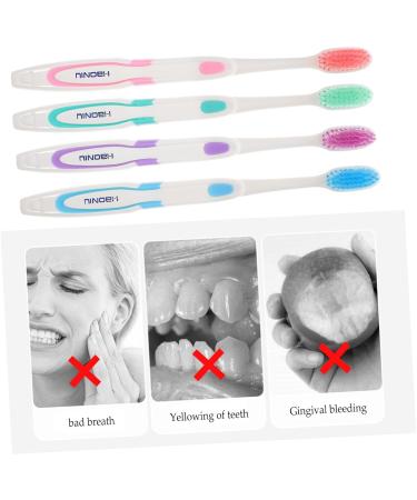 Frcolor 4-Piece Nano Toothbrush Set - Ergonomic Soft Toothbrushes for Adults | Micro Tooth Hygiene & Oral Care - Buy Online on GoSupps.com