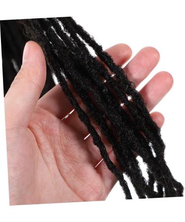 POPETPOP Dirty Little Braids Braiding Hair Extensions Dreads Extensions Human Hair Dreadlock Extension Natural Hair Wigs Men and Women High Temperature Wire European and American Ponytail 90X8CM Black - Buy Online on GoSupps.com