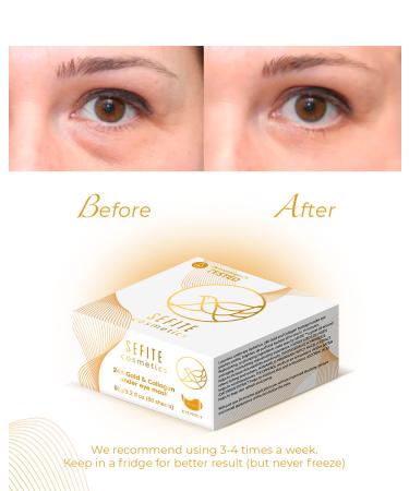 SEFITE 24k Gold Eye Mask 60 pcs - Collagen Under Eye Patches for Dark Circles, Puffy Eyes, Wrinkles & Bags - Korean Gel Eye Pads for Men and Women - Buy Online on GoSupps.com