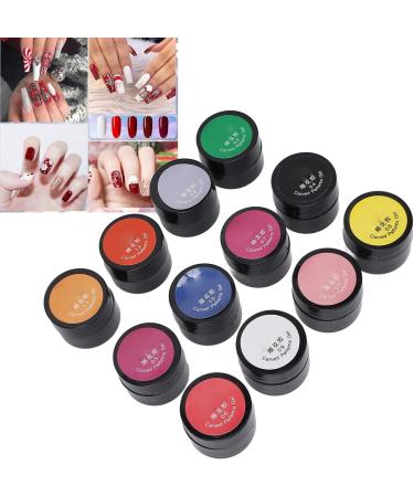12 Colors Set High Pigmented Nail Sculpture Gel for DIY Art Long Lasting Use Safe and Odorless Suitable for Beginners - Buy Online on GoSupps.com