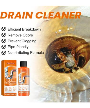 Pipe Unblocking Fluid Drain Pipe Clearing Fluid Hair Deodorant and Dredging Liquid Pipe Unblocking Solution Suitable for Bathroom Or Sink Drains and Kitchen (1pcs) - Buy Online on GoSupps.com