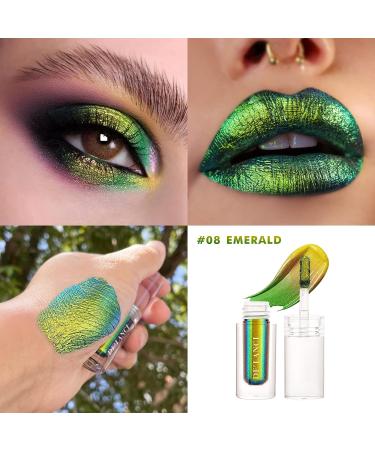 Multichrome Metallic Liquid Eyeshadow - Waterproof High Pigmented Color Shift Green Gold Blue Yellow - Longlasting Sparkle Glitter Shadows - Buy Online on GoSupps.com