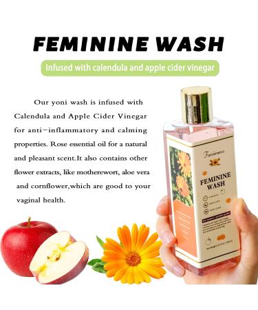 forvirness Natural Feminine Wash for Sensitive Skin - pH Balanced Vaginal Wash with Calendula & Apple Cider Vinegar - Gynecologist Tested - 8.5 fl.oz - Buy Online on GoSupps.com