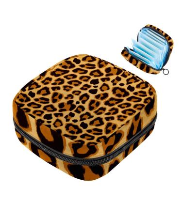Javenproeqt portable women's binding bags menstrual cup pocket female menstrual pads bags for teenage girls tampons for the first period brown leopard pattern multicolored 07