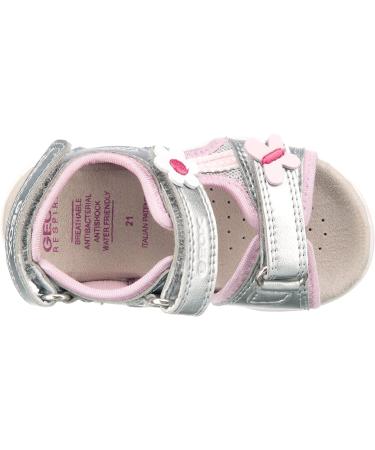 Geox Girl's B Sandal Agasim - Silver Pink - Size 6 UK | Shop Now - Buy Online on GoSupps.com