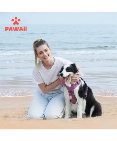 Pawaii Dog Harness for Small Dogs - Anti-Pull Reflective No-Choke Breast Harness with Handle (XS Orchid Purple) - Perfect Fit for Comfort - Buy Online on GoSupps.com