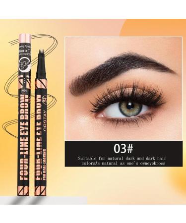Jubepk Eyebrow Pencils Waterproof Eyebrow Tip Applicator 4 Tip Design Long Lasting Contouring 1ml Coloring Tool for Men Women Shaping and Filling in Sparse Areas - Buy Online on GoSupps.com