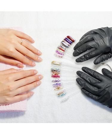 200pcs Clear Stiletto Nail Swatch Sticks with Ring Holder - Nail Art Practice & Display - Buy Online on GoSupps.com