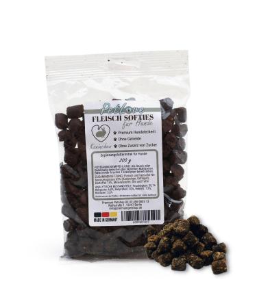Petlove meat softies for dogs Hundeleckerli without grain 63% meat content Dog treats for training rabbits (200g) rabbits 1x200g