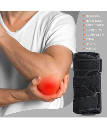 Shop Adjustable Elbow Brace Support for Night Use | Pain Relief & Joint Stabilization | Comfortable with Removable Metal Splints - Buy Online on GoSupps.com