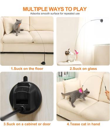 winbarry Cat Feather Toys Interactive Cat Toys 13 Pcs Cat Toys for Indoor Cats Adult Interactive Cat Toys for Indoor Cats Kitten to Keep Cat from Getting Bored - Buy Online on GoSupps.com