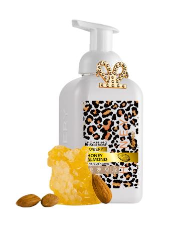 Foaming Hand Soap 17.9 fl oz Moisturizing Hand Soap with Aloe Vera & Essential Oils Alcohol-Free Hand Wash Honey Almond Fragrance Scented Hand Wash for Kitchen or Bathroom Free Swarovski Bracelet