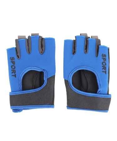 Gloves Breathable Blue Wear Resistant A Pair Cycling Half Finger Gloves for Cycling Male Mountaineering Men(M Half-Finger Gloves)