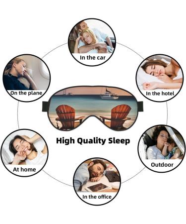 Beach Palm Tree Soft Sleep Eye Mask - Breathable Travel Eye Patch for Relaxation - Buy Online on GoSupps.com