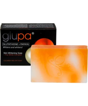 Glupa Lightning Soap with Glutathione & Papaya - Plus Vitamins C & E Arbutin Grape Seed Extract - 65g Bar - Buy Online on GoSupps.com