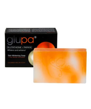 Glupa Lightning Soap with Glutathione & Papaya - Plus Vitamins C & E, Arbutin, Grape Seed Extract - 65g Bar