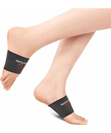 WOLFWAY Copper Arch Support for Foot Pain Relief - Plantar Fasciitis Braces Compression Socks for Men and Women - 1 Pair Black, One Size Fits All (Pack of 2) - Buy Online on GoSupps.com