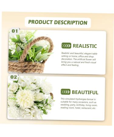 Zerodeko Potted Hydrangea Blue Faux Flowers Ceramic Decor Green Home Decor Spring Decorations for Home Fake Flower Adornment Outdoor Decoration Faux Hydrangea White Props Plastic Artificial White 17x17x19cm - Buy Online on GoSupps.com