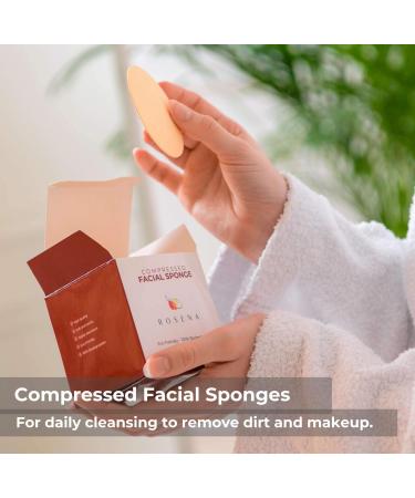 Massaging Dry Brushing Body Brush + Compressed Facial Sponges Set for Softer, Clearer, More Beautiful Skin Naturally - Buy Online on GoSupps.com