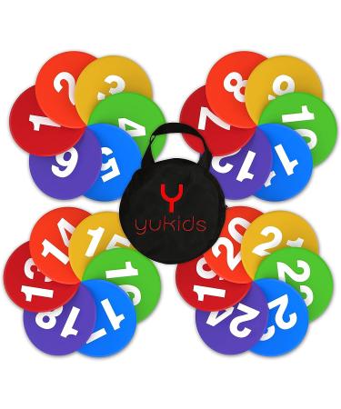 YUKIDS Poly Spot Markers Set of 24 - Non-Slip Rubber Agility Dots for Sports and Training - Buy Online on GoSupps.com