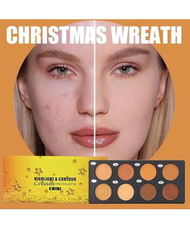 Women Beauty Palette Lightweight Formula Facial Contour Makeup Palette 8Color Contour Cream 8 Colors Cosmetics Cream MultiPalette Use Concealer Cream Enhances Facial Features Ideal for Adults - Buy Online on GoSupps.com