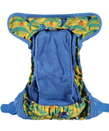 Close Pop-in Premium Bamboo Fabric Diaper | Birth to Potty | Safe Closure - Parrot Design | International Shipping - Buy Online on GoSupps.com