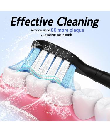 Trustnice Replacement Brushes for Philips Sonicare - Brush Heads Compatible with Healthywhite EasyClean Gum Health & Flexcare - 8 Pack (Black) - International Shipping Available - Buy Online on GoSupps.com