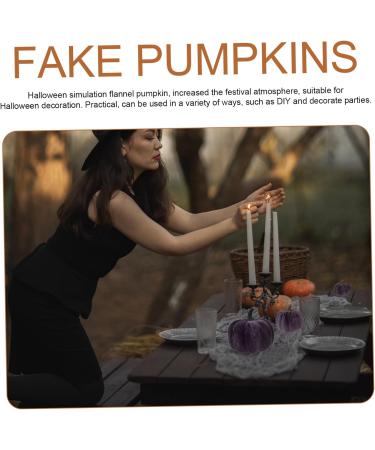Yardenfun 5pcs Artificial Pumpkins Adornments Halloween Simulated Fake Faux Thanksgiving Mini Ornaments Foam Grey 14X12.5X12.5CM - Buy Online on GoSupps.com
