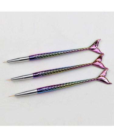 3-Piece Nail Art Brush Set Precision Drawing & Dotting Pens for Stunning Manicure Designs | International Shipping Available - Buy Online on GoSupps.com