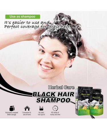 Natural Plant Hair Dye for Grey Hair | Black Bubble Shampoo for Men | Demi-Permanent 6.76 Fl Oz Box of 10 - Buy Online on GoSupps.com
