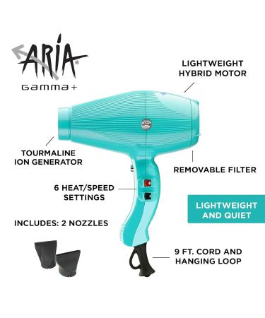 GAMMA+ Aria Professional Hair Dryer Collection - Aquamarine | Best International Shipping & Deals - Buy Online on GoSupps.com