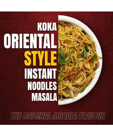 Karrma Koka Noodles | The Original Masala Flavour | Koka Oriental Style Instant Noodles | Snack or Meal Accompaniment | Ready in 2 Minutes -85g - Pack of 10 85.00 g (Pack of 10) - Buy Online on GoSupps.com