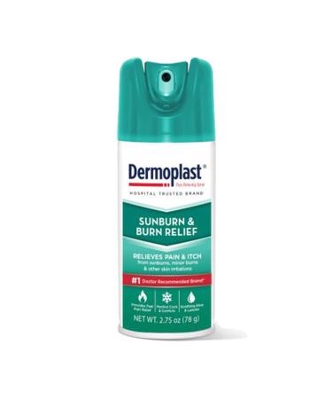 Dermoplast Sunburn and Burn Relief Spray with Benzocaine, Menthol, Aloe & Lanolin, 2.75 Ounce 2.75 Ounce (Pack of 1)