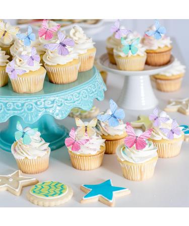 Goldenkock Edible Butterflies for Cakes - 72 Colorful Decorative Torten Deko for Birthday & Wedding Muffins - Buy Online on GoSupps.com