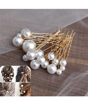 30-Piece Gold Wedding Pearl Hair Pins for Brides - Elegant Bridal Rhinestone Hair Accessories for Updos - Bridesmaid Women - Buy Online on GoSupps.com