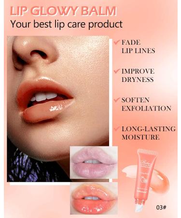 Hydrating Lip Glowy Balm | Ultra-Nourishing Lip Care for Dry Cracked Lips | Moisturizing Repair & Sleeping Mask | Day & Night Therapy | Glossy Lip Butter - 03 Grapefruit - Buy Online on GoSupps.com