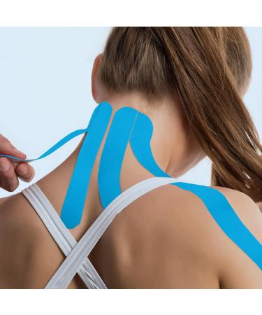 Buy 2Roll Athletic Muscle Tape - Elastic Cotton Compression Tape for Injury Recovery & Strain Relief (Blue) - International Shipping Available - Buy Online on GoSupps.com