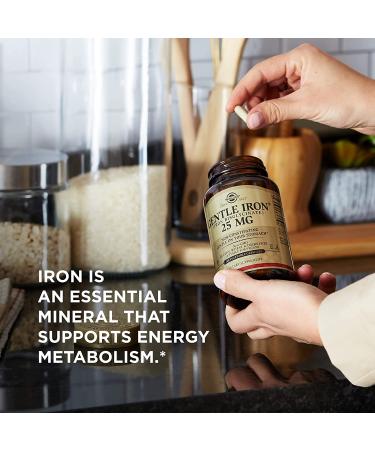 Solgar Gentle Iron 25 mg - 90 Vegan Capsules for Optimal Iron Support - Buy Online on GoSupps.com