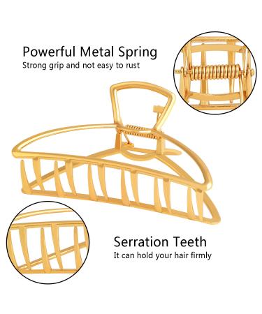 6 Pcs Large Gold Hair Clips for Women - Strong Hold Claw Clips for Thick & Thin Hair - Fashion Hair Accessories - Buy Online on GoSupps.com