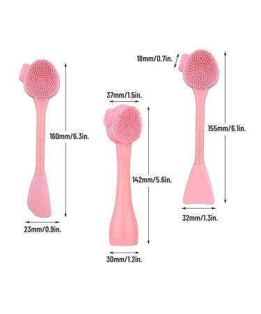 Buy Silicone Facial Cleansing Brush - 4 in 1 Beomeen Face Scrubber for Exfoliating & Massage - Deep Clean Gentle Double-Ended Design (Pink) - International Shipping Available - Buy Online on GoSupps.com