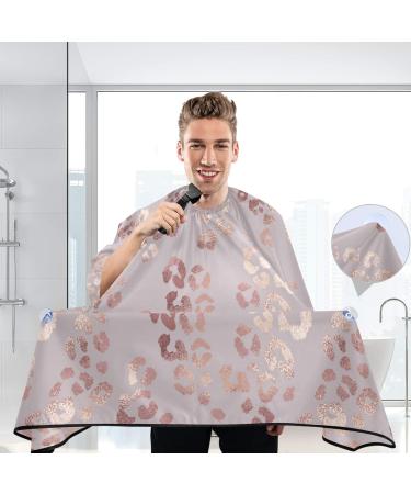 Bolaz Waterproof Barber Cape - Rose Gold Leopard Haircut Bib for Men & Women | Unisex Hair Cutting Cape | Multicolor One Size - Buy Online on GoSupps.com