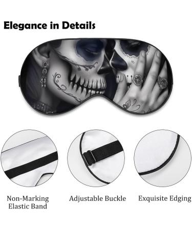 Skull Couple Halloween Sleep Eye Masks - Elastic Strap for Women and Men - Buy Online on GoSupps.com