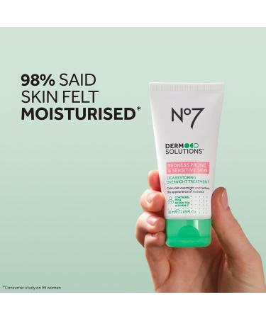 No7 Derm Solutions Skin Barrier Repair Night Cream & Redness Corrector for Face - CICA Restoring Overnight Treatment - Hydrates Calms & Soothes - For Sensitive Redness-Prone Skin (1.7 Fl Oz) - Buy Online on GoSupps.com