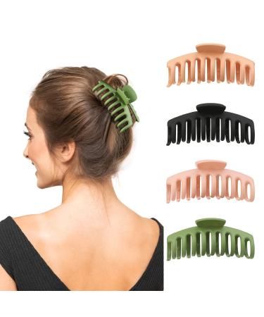Pack with 4 hair clip tall plastic non -slip hair clips women who are firmly attached and are used for long hair of women and girls