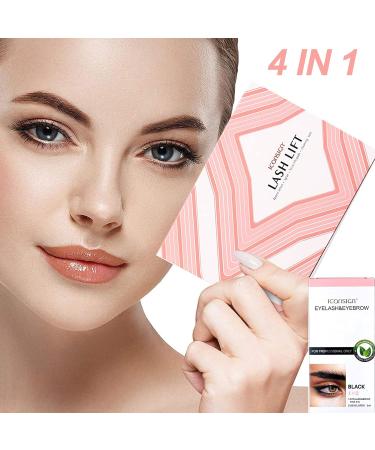 4 in 1 Lash Lift and Black Kit Brow Lamination and Black Color Kit Semi-Permanent Eyelash Lifting Eyebrow Perming with Tools Full Kit Professional Use for Salon - Buy Online on GoSupps.com