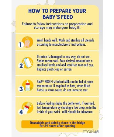 SMA PRO First Infant Baby Milk 6+ months Ready to Drink Liquid Formula 3x200ml - Buy Online on GoSupps.com