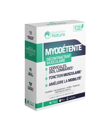 Prescription Nature - MYODETENTE - Herbal and Vitamin Supplement (B1, B6) - Potassium, Magnesium and L-Theanine - Made in France - 15 Capsules