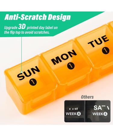 Mossime Large Monthly Pill Box Organiser 4 Week Pill Boxes 7 Day 1 Times a Day Compartments Tablet Organiser Box 28 Day with Dust-Proof Case Vitamin Meds Supplement Container for Family Multicoloured - Buy Online on GoSupps.com