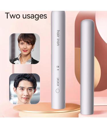 Portable Lavender Hair Straightener - USB Rechargeable & Temperature Adjustable for Travel | Compact Hair Tool - Buy Online on GoSupps.com